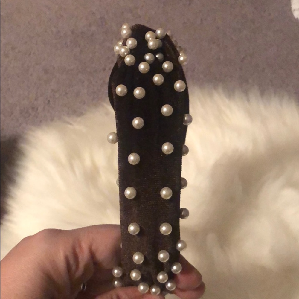 Chocolate brown pearl headband new - Picture 3 of 6